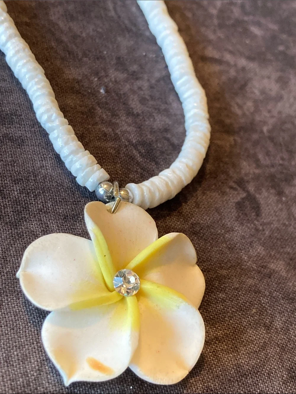 Handmade White Flower Necklace with Earrings and Bracelet Boho Style